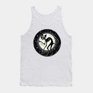 creepy horror cat Tank Top